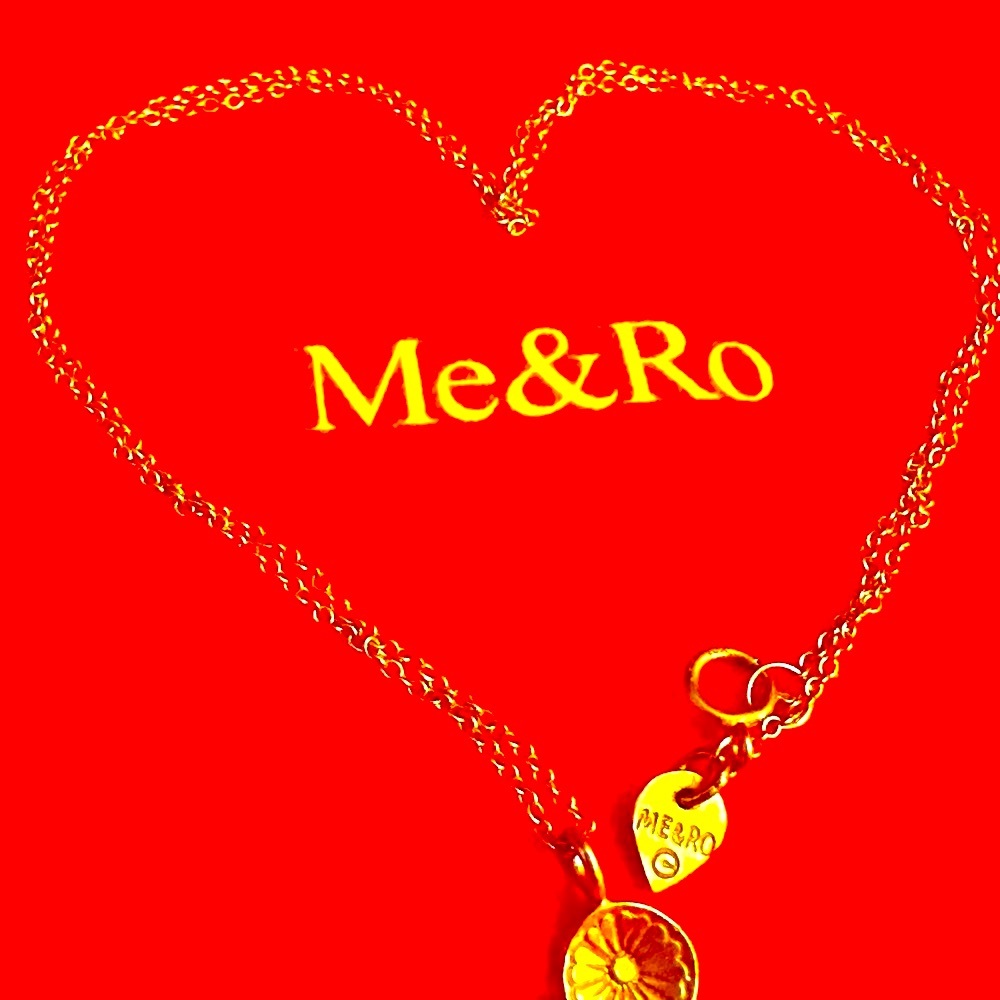 WOW POSHMARK - Authentic Me & Ro 10K Gold Engraved Reversible Pendant 10K Chain - Picture 12 of 16